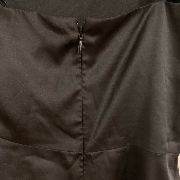 NWT Misguided Black Satin Ruched Side Mini Dress - Picture 9 of 12